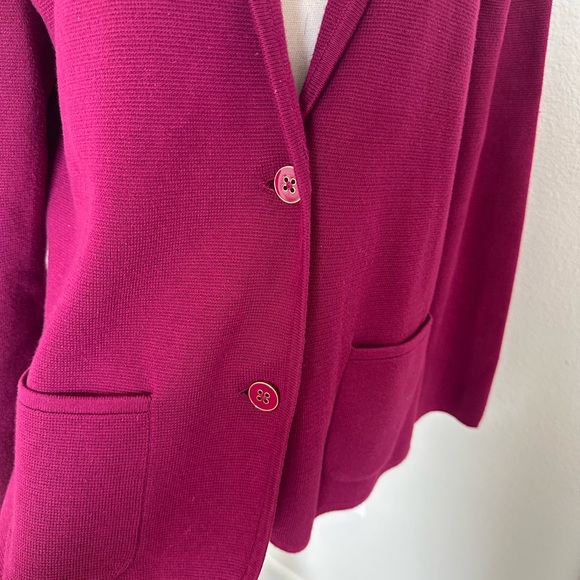 Talbots Raspberry Knit Blazer Jacket - Picture 2 of 6